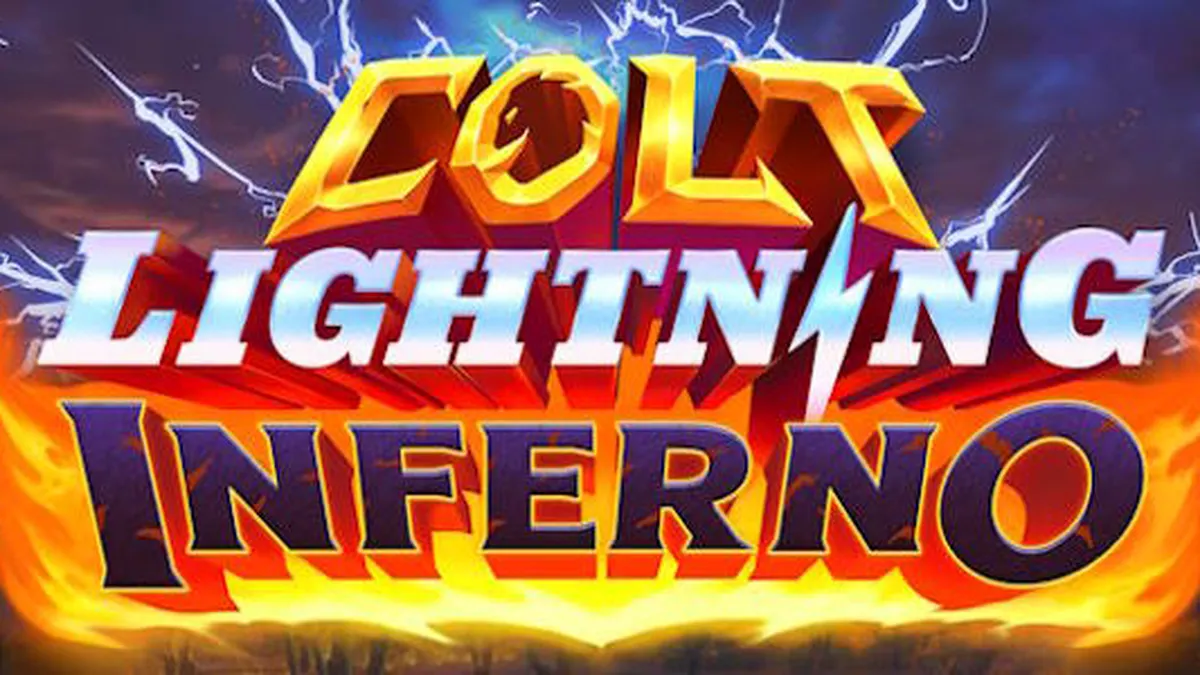 Tampilan visual slot Colt Lightning Inferno dengan elemen api dan petir yang dramatis.